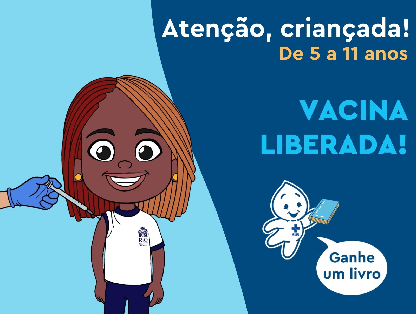 Secretaria de Educação do Rio abre as portas das escolas para vacinação
